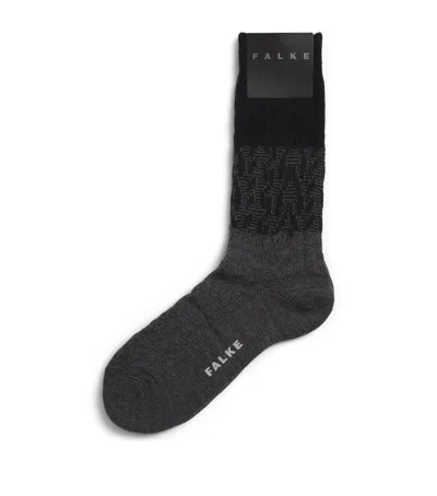 Falke Virgin Wool-blend Free Climber Socks In Black