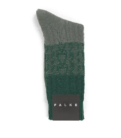 Falke Virgin Wool-blend Free Climber Socks In Green