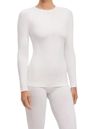 Falke Warm White Cotton Sweater In Multi