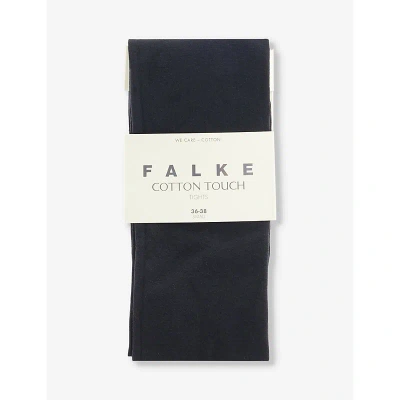 Falke Womens 3000 Black Cotton Touch Organic-cotton Blend Tights