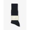 Falke Womens Anthra.mel Cosy Wool Ribbed Knit Socks