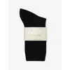 Falke Womens Black Branded Knitted Socks In Black