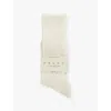 Falke Womens Off-white Cosy Wool Ribbed Knit Socks