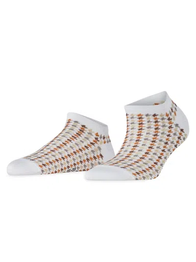 Falke Women's Vibrant Boost Houndstooth Ankle Socks In White