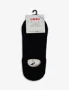 Falke Invisible Wool-blend Step Sock In Black