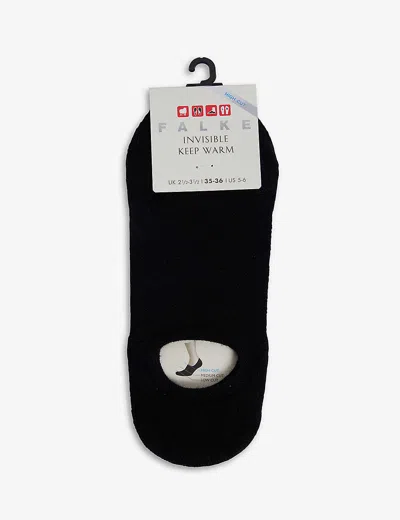 Falke Invisible Wool-blend Step Sock In Black
