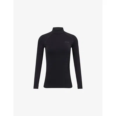 Falke Womens 3000 Black Maximum Warm Turtleneck Jersey Top Xl