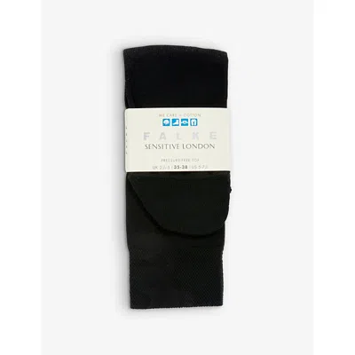 Falke Sensitive London Stretch-cotton-blend Socks In Black