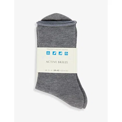 Falke Womens 3216 Light Greymel. Active Breeze Stretch-lyocell-blend Socks
