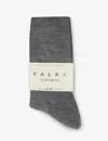 Falke Brushed Mid-calf Recycled Polyamide And Wool-blend Knitted Socks In 3216 Light Greymel.
