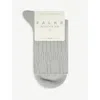 Falke Bedsock Ribbed Knitted Wool-blend Socks In 3290 Silver