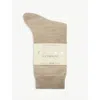 Falke High-rise Wool Socks In 4549 Linen Melange