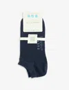 Falke Womens 6127 Navy Mel. Active Breeze Stretch-woven Socks In Blue