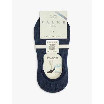 Falke Womens Step Cotton-blend Socks 6127 Navy Mel. Eur 37-38/4-5 Uk