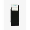 Falke Womens Black Sensitive London Ankle-rise Stretch-cotton Socks