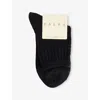 Falke Womens Beach Drop Open-knit Socks Black