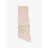 Falke Womens  Cosy Wool Ribbed Knit Socks In Light Pink