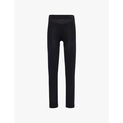 Falke Womens Ergonomic Sport Elasticated-waist Stretch-woven Tights 3000 Black