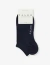 Falke Womens 6379 Dark Navy Fine Softness Ankle Stretch-woven Socks In 6379 Dark Navy