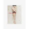 Falke Womens Invisible Deluxe 8 Stretch-woven Hold-ups Black