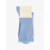 Falke Womens Ice Blue Shiny Ribbed Knit Socks
