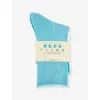 Falke Womens Key Largo Active Breeze Stretch-lyocell-blend Socks In Blue