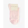 Falke Womens Light Pink Beach Drop Open-knit Socks