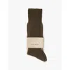 Falke Womens Military Cosy Wool Ribbed Knit Socks