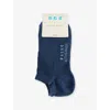 Falke Womens Navy Mel. Active Breeze Stretch-woven Socks Eur 39-42/6-9 Uk In Blue