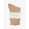 Falke Womens Nude Cotton Touch Cotton-blend Socks Eur 39-42/6-9 Uk In Brown