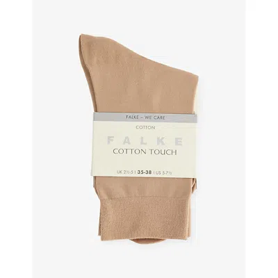 Falke Womens Nude Cotton Touch Cotton-blend Socks Eur 39-42/6-9 Uk In Brown