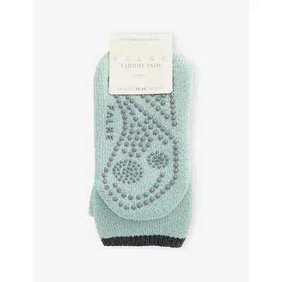 Falke Womens Peppermint Light Cuddle Pads Cotton-blend Socks Eur 39-42/6-9 Uk In Green
