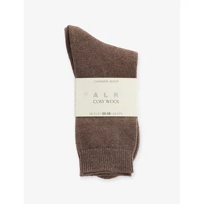 FALKE WOMENS FALKE COSY CALF-LENGTH KNIT SOCKS