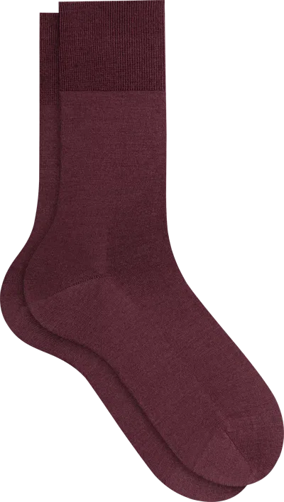 Falke Wool Airport Socks, 1-pair In Burgundy