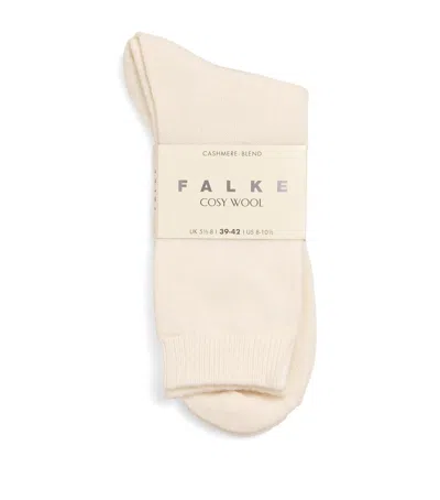 Falke Wool-blend Cosy Socks In White