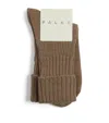Falke Wool-blend Ribbed Socks In Brown