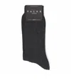 Falke Wool-cashmere Blend Lhasa Ribbed Socks In Grey