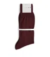 Falke Wool-silk No.6 Socks In Burgundy