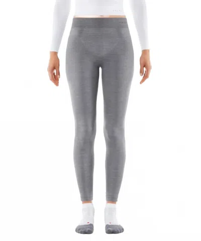 FALKE WOOL-TECH BASE LAYER BOTTOMS IN GREY HEATHER