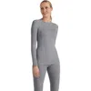Falke Wool Tech Base Layer Top In Gray