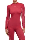 Falke Nordic Wool-blend Top In Red