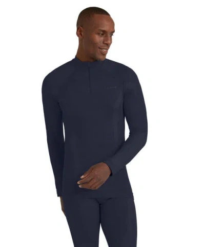 Falke Wool Tech Zip Base Layer Top In Blue