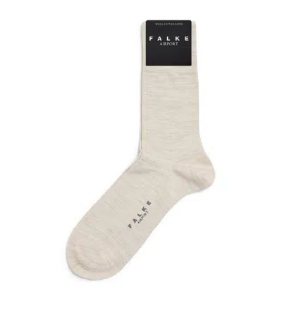 Falke Wool-blend Airport Socks In Neutral