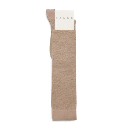 Falke Wool-blend Snow Glitter Knee-high Socks In Brown