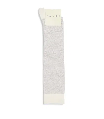 Falke Wool-blend Snow Glitter Knee-high Socks In Gray
