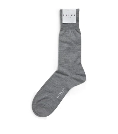 Falke Wool-silk No.6 Socks In Gray