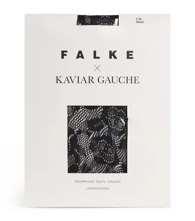 Falke X Kaviar Gauche Lace Tights In Black