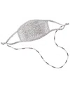 Fallon & Royce Beaded Cloth Face Mask With Chain In White