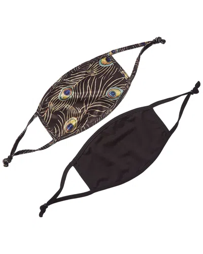 Fallon & Royce Pack Of 2 Cloth Face Masks In Black