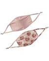 Fallon & Royce Pack Of 2 Cloth Face Masks In Pink